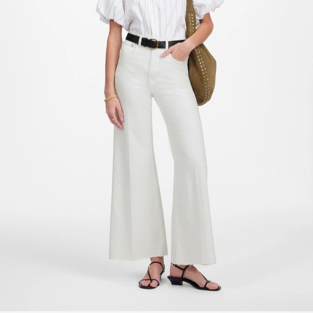 Madewell White Flare & Wide Leg Jeans